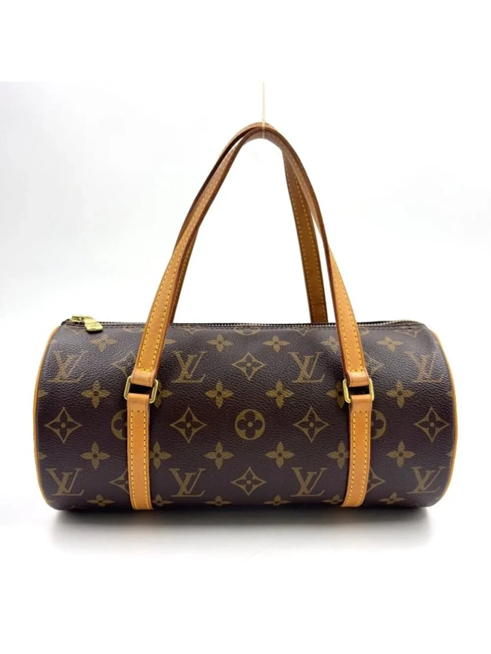 Louis Vuitton Monogram Vintage Leather Brown Handbag Gold